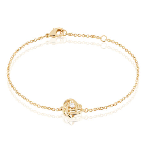 Bracelet Jonc Iwaki Plaqué Or Jaune Oxyde De Zirconium - Bracelets fantaisie Femme | Histoire d’Or