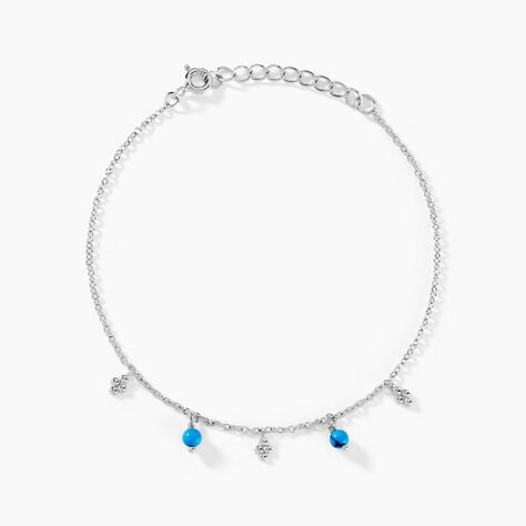 Bracelet Adiva Argent Blanc Turquoise - Bracelets Femme | Histoire d&rsquo;Or