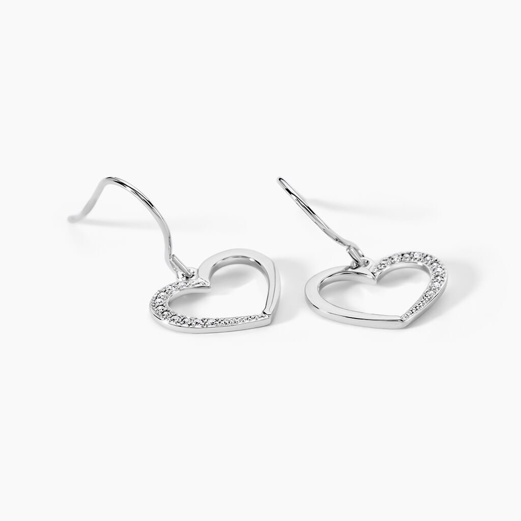 Boucles D'oreilles Pendantes Argent Blanc Oxyde De Zirconium - Boucles d'oreilles fantaisie Femme | Histoire d&rsquo;Or