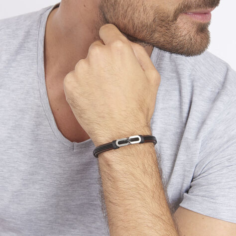Bracelet Acier Blanc Tristan - Bracelets Homme | Histoire d’Or