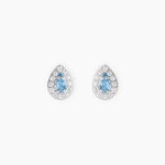 Boucles D'oreilles Puces Argent Blanc Tania Oxydes De Zirconium - Boucles d'oreilles fantaisie Femme | Histoire d&rsquo;Or