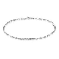 Bracelet Cameo Maille Alternee 1/3 Or Blanc