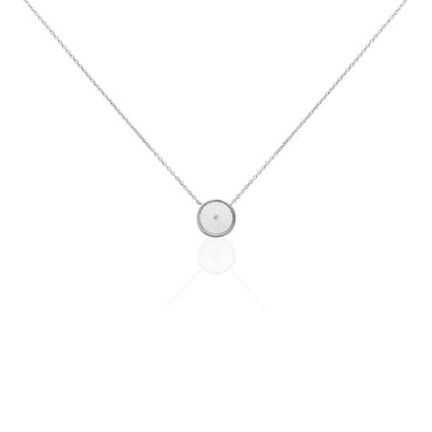 Collier Erina Argent Blanc Nacre Oxyde De Zirconium - Colliers fantaisie Femme | Histoire d&rsquo;Or