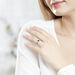 Bague Enea Or Blanc Saphir Et Diamant - Bagues solitaires Femme | Histoire d’Or
