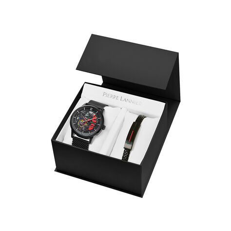 Coffret De Montre Pierre Lannier Paddock Noir - Montres Homme | Histoire d’Or