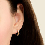 Cr&eacute;oles Sparkle Or Jaune Oxyde De Zirconium - Boucles d'oreilles empierr&eacute;es Femme | Histoire d&rsquo;Or