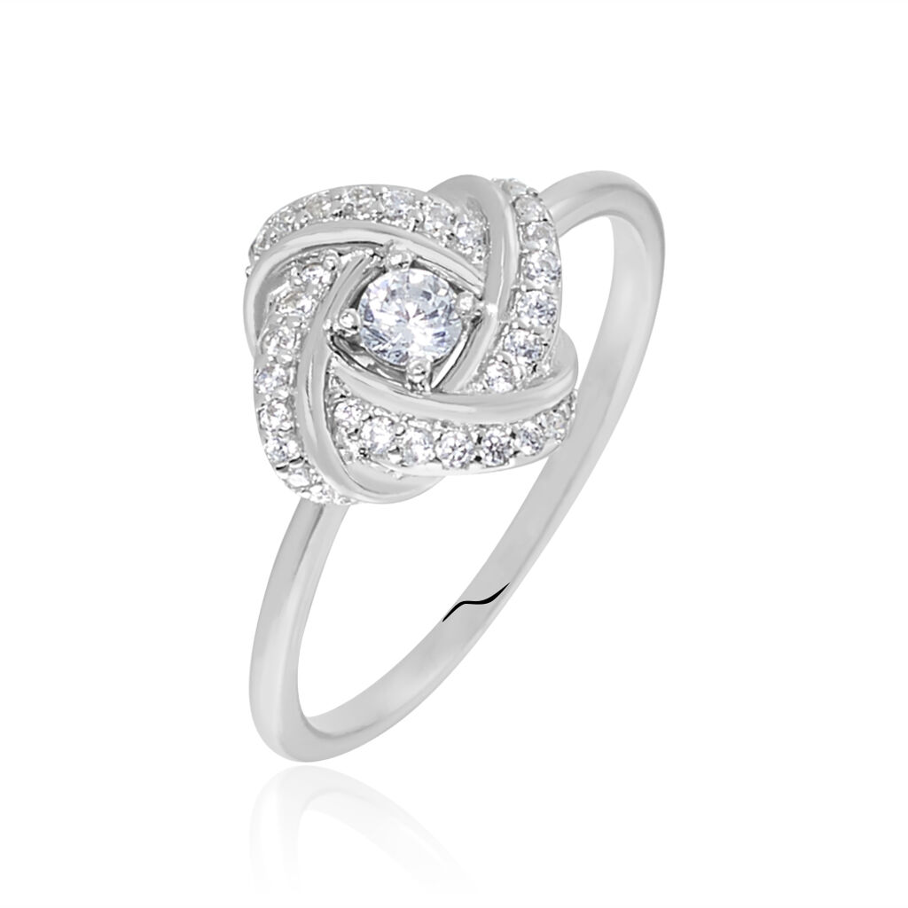 Bague Anasthase Argent Blanc Oxyde De Zirconium - Bagues solitaires Femme | Histoire d&rsquo;Or