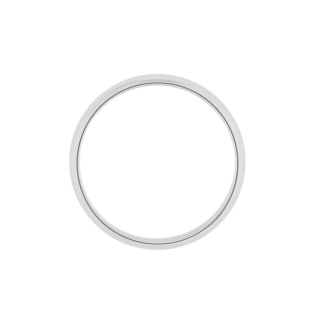 Alliance Aphroditia Demi Jonc Bombe Platine Blanc - Alliances Famille | Histoire d’Or