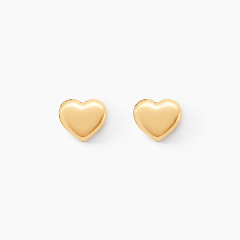 Boucles D'oreilles Puces Lova Or Jaune - Boucles d'Oreilles Coeur Famille | Histoire d’Or