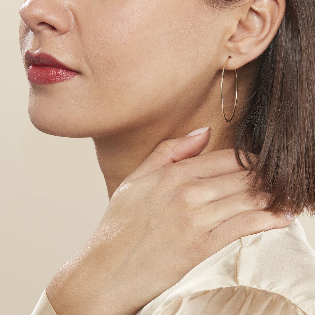 Créoles Dominae Or Jaune - Boucles d'oreilles créoles Femme | Histoire d’Or