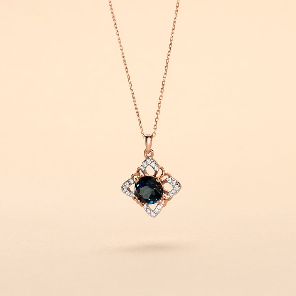 Collier Haia Or Rose Topaze Et Oxyde De Zirconium - Colliers Femme | Histoire d’Or