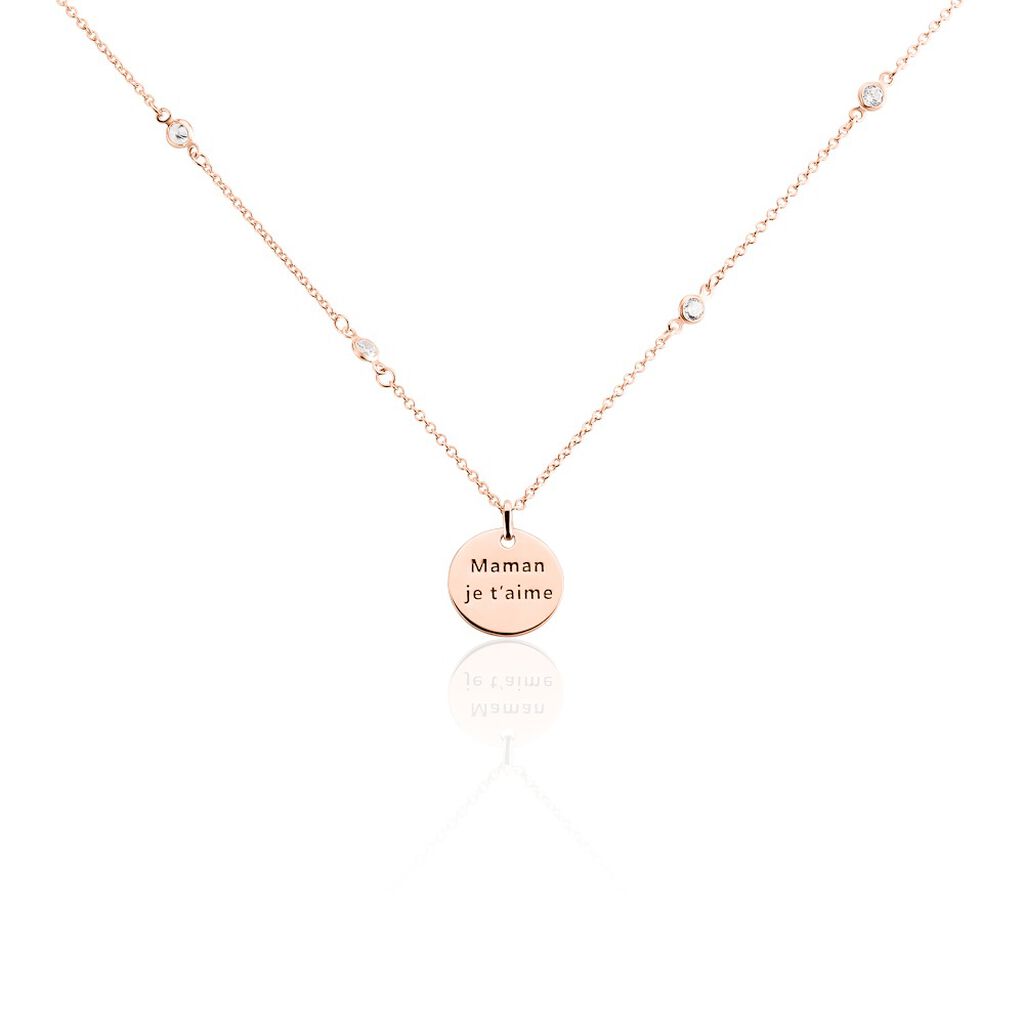 Collier Moa Argent Rose Oxyde De Zirconium - F&ecirc;te des m&egrave;res Femme | Histoire d&rsquo;Or