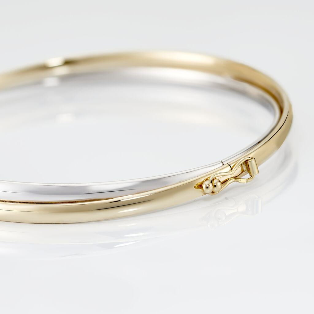 Bracelet Jonc Catalin 2 Fils Flexibles Or Bicolore - Bracelets joncs Femme | Histoire d’Or