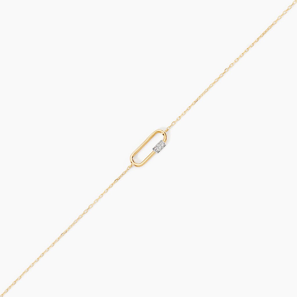 Bracelet Hortensia Or Jaune Diamant - Bracelets Femme | Histoire d&rsquo;Or