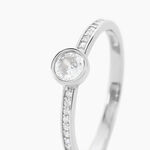 Bague Solitaire Mathylda Argent Blanc Oxyde De Zirconium - Bagues solitaires Femme | Histoire d&rsquo;Or