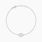 Cha&icirc;ne De Cheville Maylie Argent Blanc - Cha&icirc;nes de cheville Femme | Histoire d&rsquo;Or