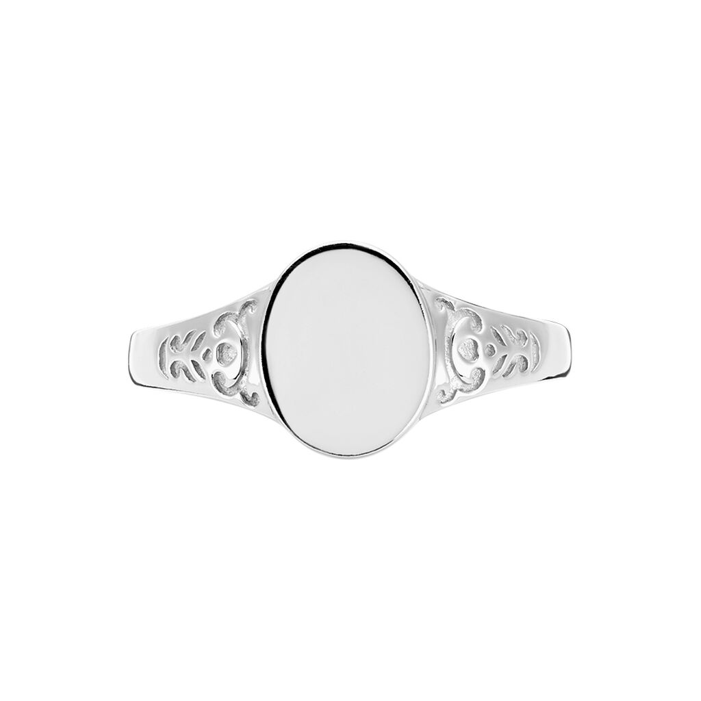 Chevalière Giacoma Argent Blanc - Chevalières Femme | Histoire d’Or