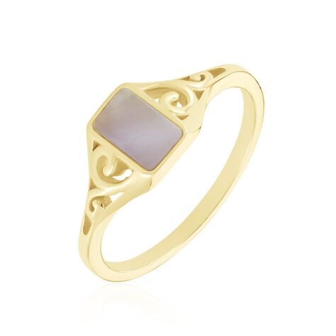 Chevalière Argent Dore Reine - Bagues solitaires Femme | Histoire d’Or