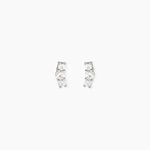 Boucles D'Oreilles Puces Dani Argent Blanc Oxyde De Zirconium - Boucles d'oreilles fantaisie Femme | Histoire d&rsquo;Or