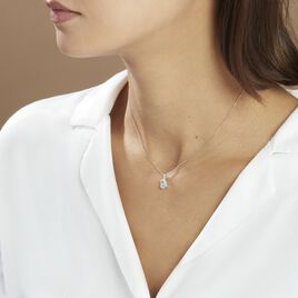 Collier Cindy Or Blanc Topaze Oxyde De Zirconium - Colliers Femme | Histoire d’Or