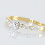 Bague Solitaire Hemera Or Jaune Diamant Synthetique - Bagues solitaires Femme | Histoire d&rsquo;Or