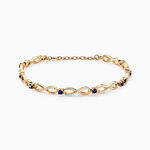 Bracelet Plaqu&eacute; Or Kelian Oxydes De Zirconium Et Pierres Bleues - Bracelets Femme | Histoire d&rsquo;Or