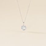 Collier Meliora Or Blanc Topaze Bleu Sky Oxyde De Zirconium - Colliers Femme | Histoire d&rsquo;Or