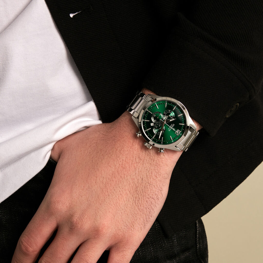 Montre Festina Timeless Chrono 44 Vert - F&ecirc;te des p&egrave;res Homme | Histoire d&rsquo;Or