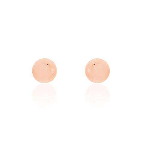 Boucles D'oreilles Puces Fidelia Boule Or Rose - Clous d'oreilles Femme | Histoire d’Or