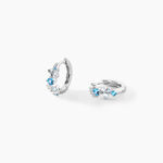 Cr&eacute;oles Rio Argent Blanc Oxyde De Zirconium - Boucles d'oreilles cr&eacute;oles Femme | Histoire d&rsquo;Or