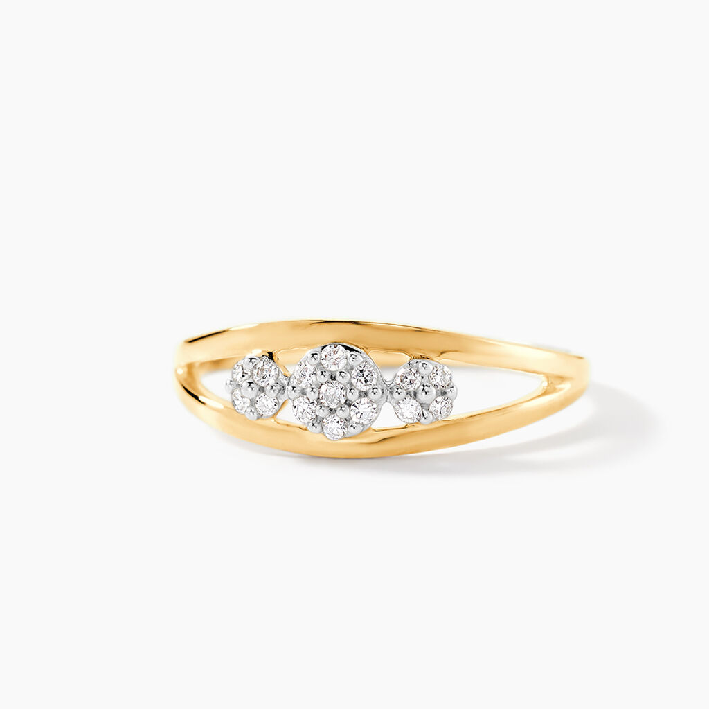Bague Adamina Or Jaune Diamant - Bagues avec pierre Femme | Histoire d&rsquo;Or