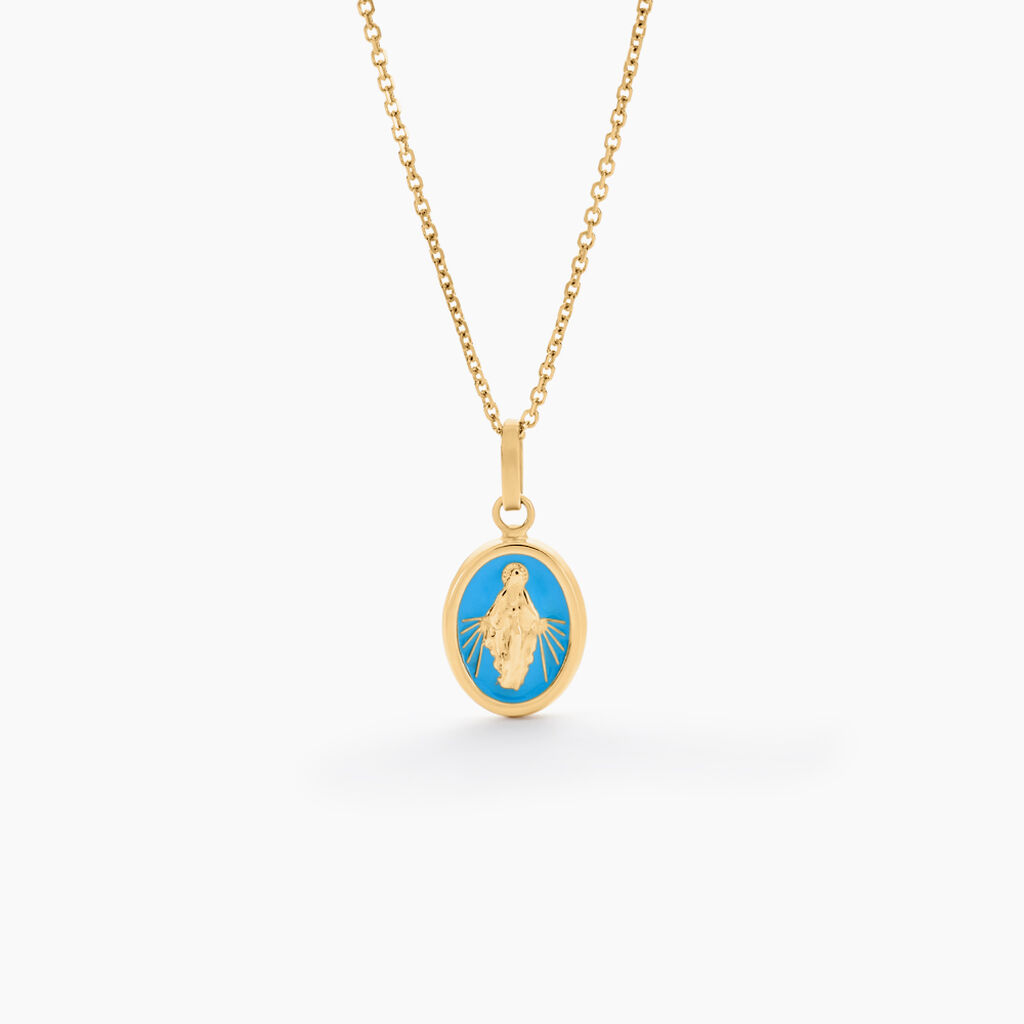 Pendentif Santos Or Jaune - Pendentifs Bapt&ecirc;me Famille | Histoire d&rsquo;Or