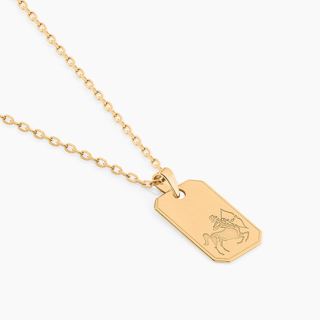 Collier Plaqu&eacute; Or Quintien - Colliers Zodiaque Homme | Histoire d&rsquo;Or
