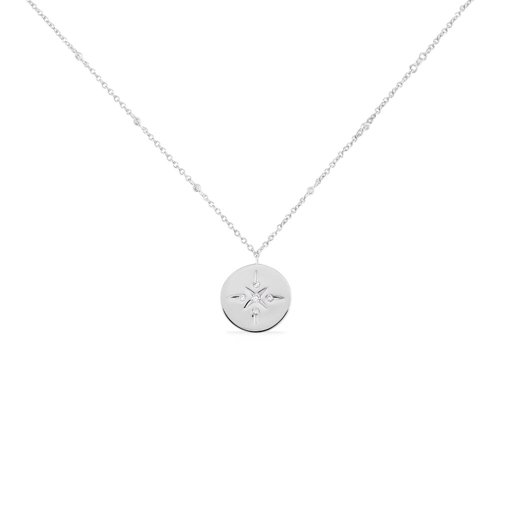 Collier Perona Argent Blanc Oxyde De Zirconium - Colliers fantaisie Femme | Histoire d&rsquo;Or
