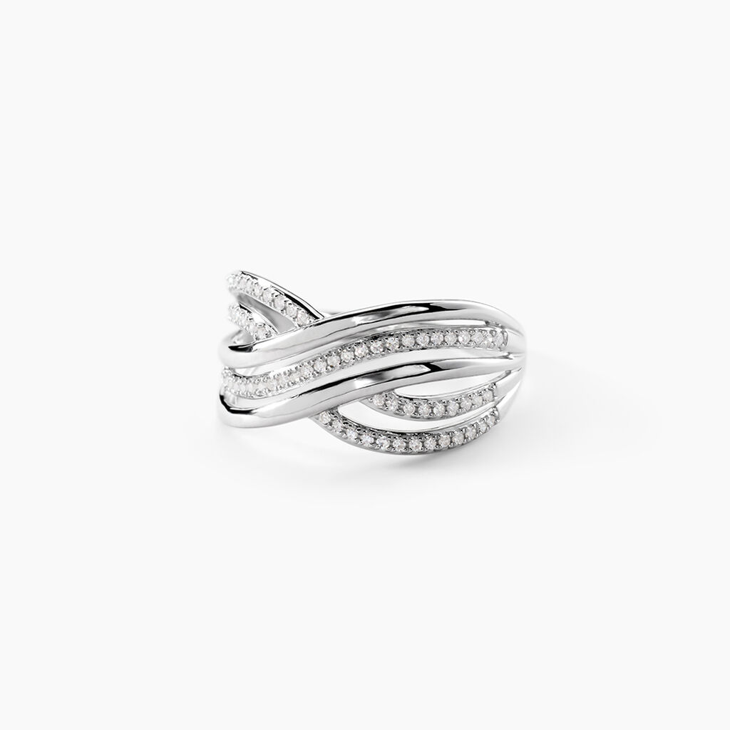 Bague Ocean Or Blanc Diamant - Bagues avec pierre Femme | Histoire d&rsquo;Or