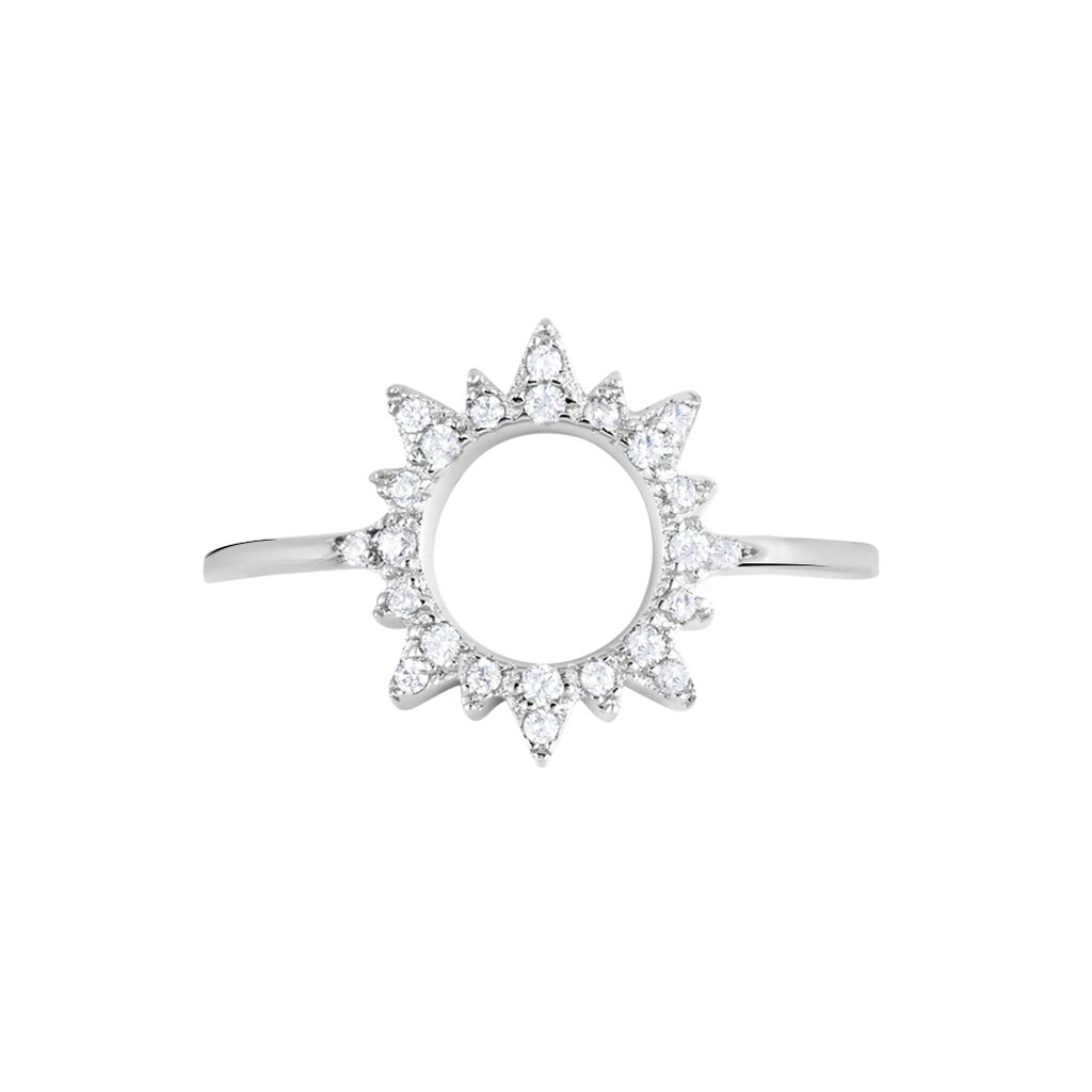 Bague Argent Blanc Carolus Oxydes De Zirconium - Bagues avec pierre Femme | Histoire d’Or
