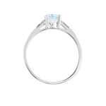 Bague Tarente Or Blanc Topaze Et Oxyde De Zirconium - Bagues solitaires Femme | Histoire d&rsquo;Or