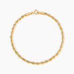 Bracelet Cordelia Maille Corde Or Jaune - Bracelets cha&icirc;ne Femme | Histoire d&rsquo;Or