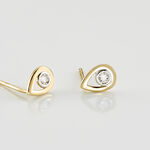 Boucles D'oreilles Puces Fidelia Or Jaune Diamant - Clous d'oreilles Femme | Histoire d&rsquo;Or