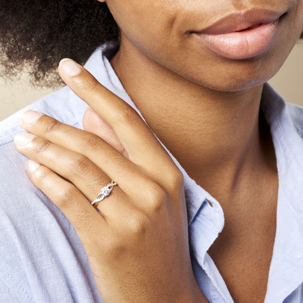 Bague Tilla Or Jaune Oxyde De Zirconium - Bagues solitaires Femme | Histoire d’Or