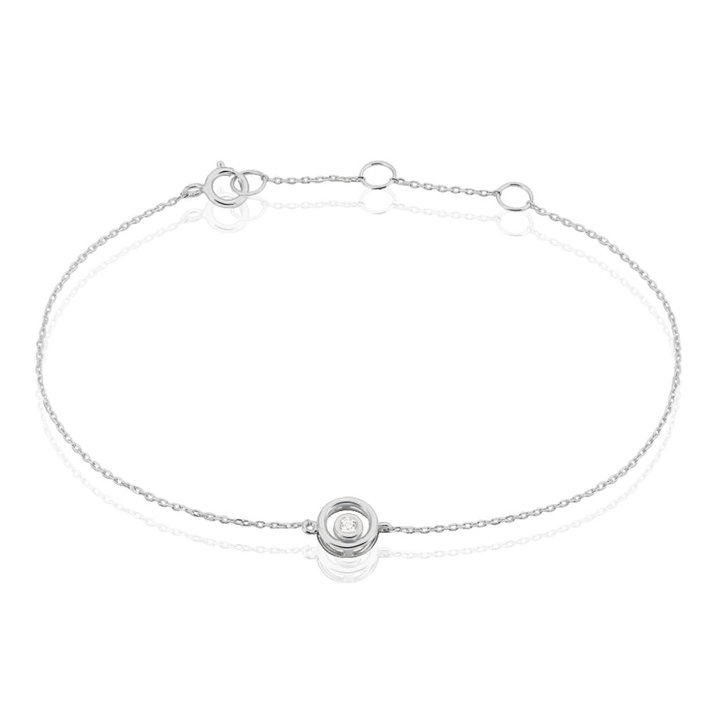 Bracelet Fidelia Or Blanc Diamant - Bracelets Femme | Histoire d’Or