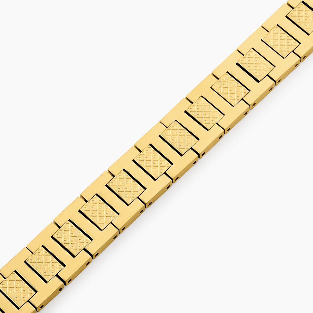 Bracelet Lacoste Metropole Acier Jaune - Bijoux sans pierre Homme | Histoire d&rsquo;Or