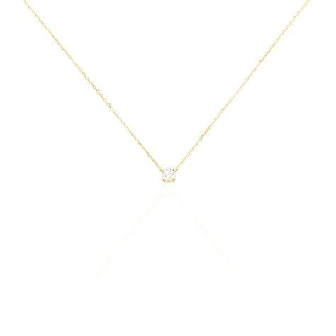 Collier Or Jaune Aphrodite Diamant Synthetique - Colliers Femme | Histoire d’Or