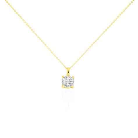 Collier Charlene Or Jaune Diamant Synthetique - Colliers Femme | Histoire d&rsquo;Or