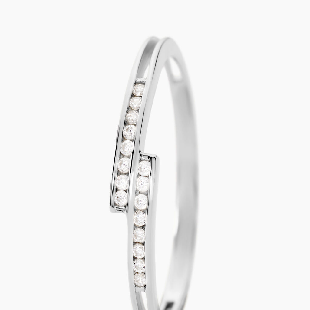 Bague Iryna Argent Blanc Oxyde De Zirconium - Bagues avec pierre Femme | Histoire d’Or