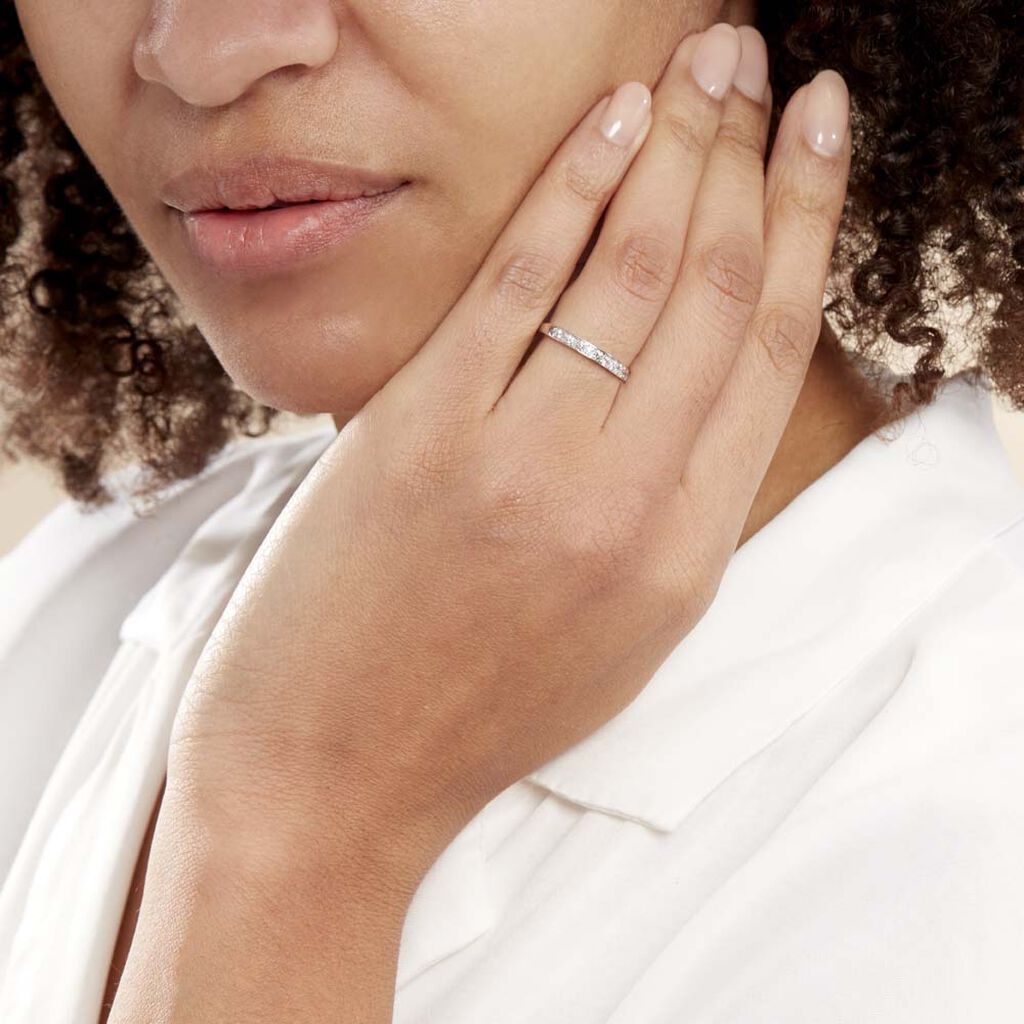 Alliance Rhea Or Blanc Diamant - Alliances Femme | Histoire d’Or