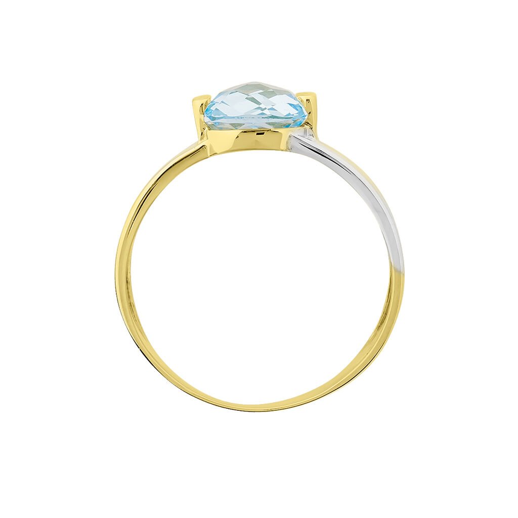 Bague Suzana Or Bicolore Topaze - Bagues solitaires Femme | Histoire d&rsquo;Or