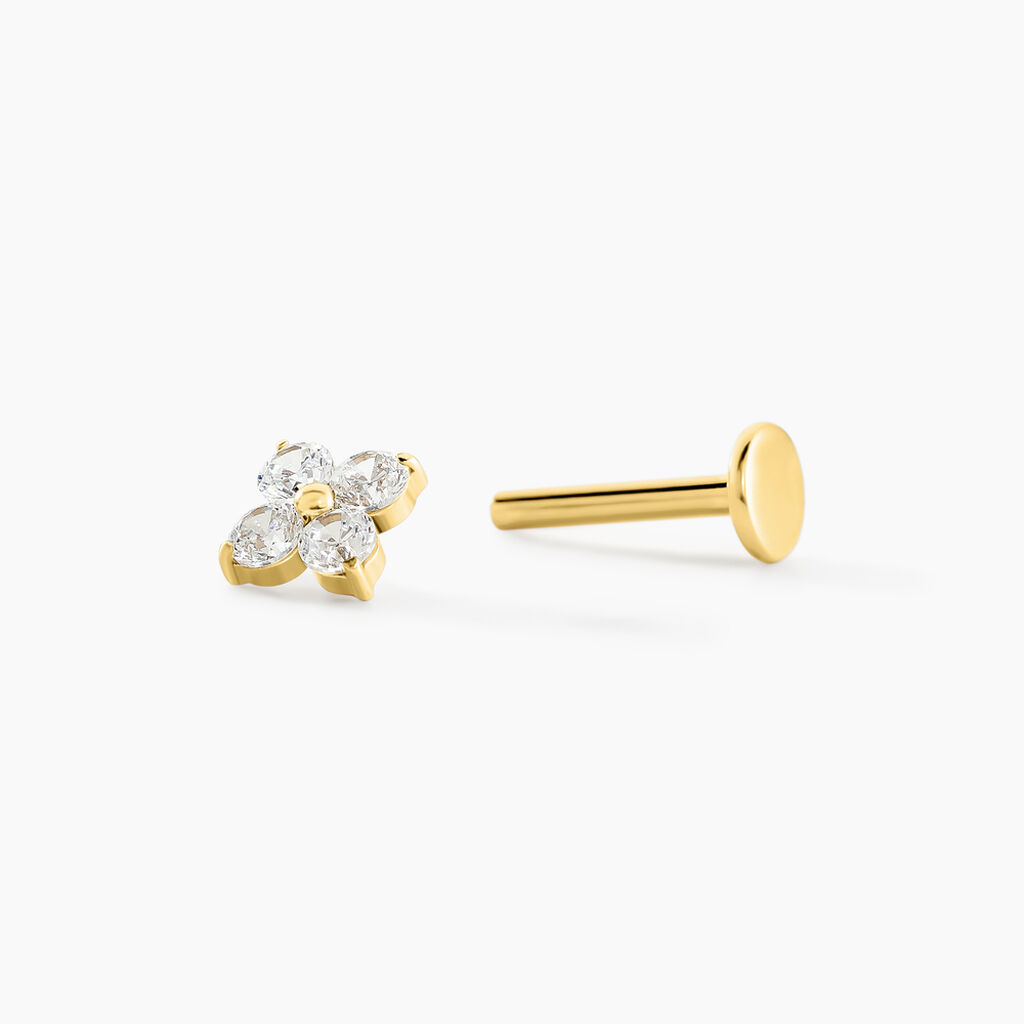 Piercing Alcea Titane Dor&eacute; Oxyde De Zirconium - Bijoux Femme | Histoire d&rsquo;Or