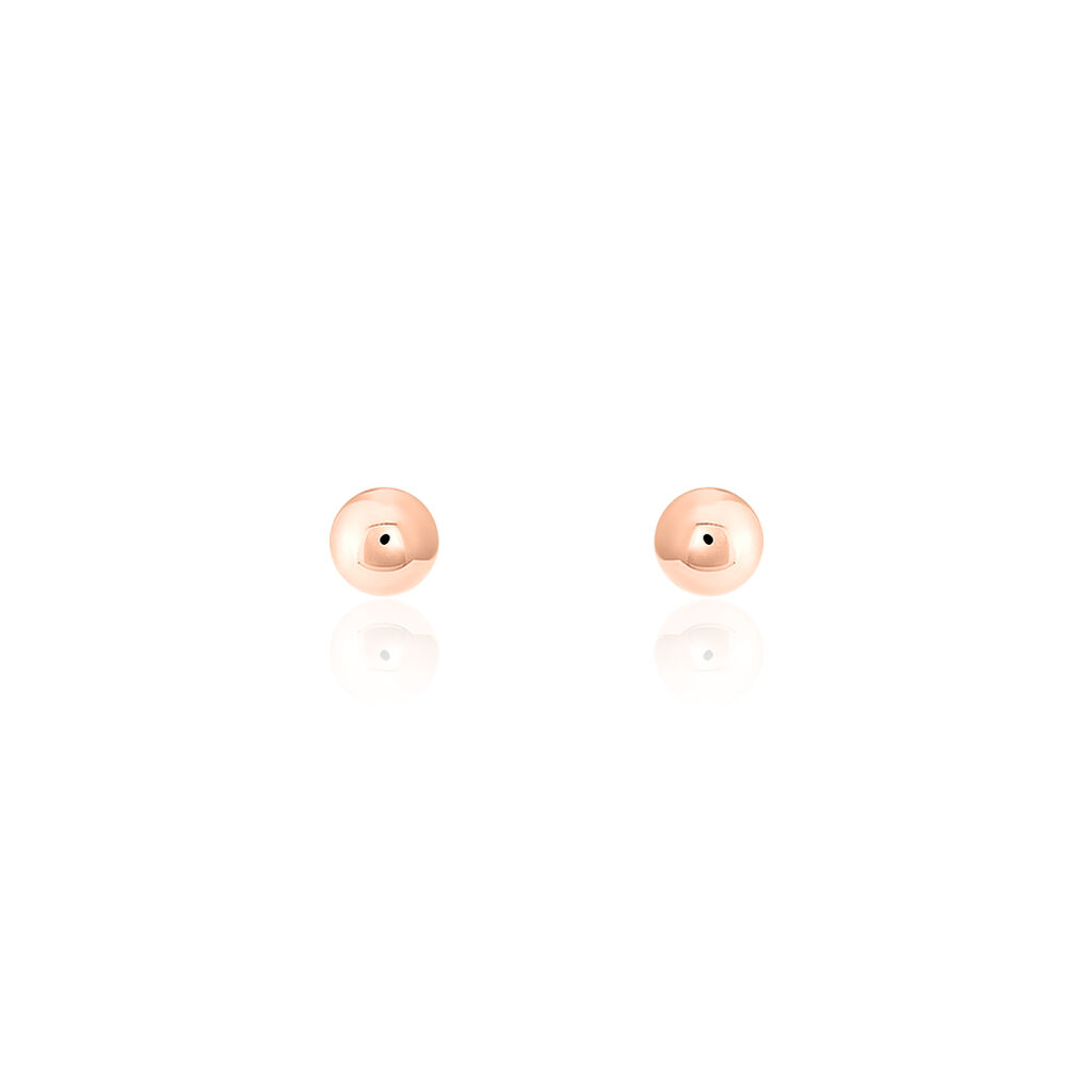 Boucles D’oreilles Puces Fidelia Boule Or Rose
