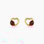 Boucles D'oreilles Puces Or Jaune Syringa Smalto - Clous d'oreilles Enfant | Histoire d&rsquo;Or